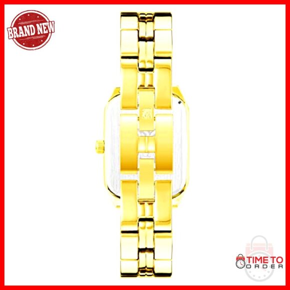 Gold-Tone Bracelet Watch Elegant Minimal Chic Roman Numeral Water Resistant main image 5